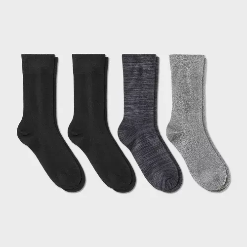 Photo 1 of *** 4 COUNT ***    Women's Ultra Smooth Supersoft Fine Gauge Knit 4pk Crew Socks - Auden™ *** SIZE  4-10 ***