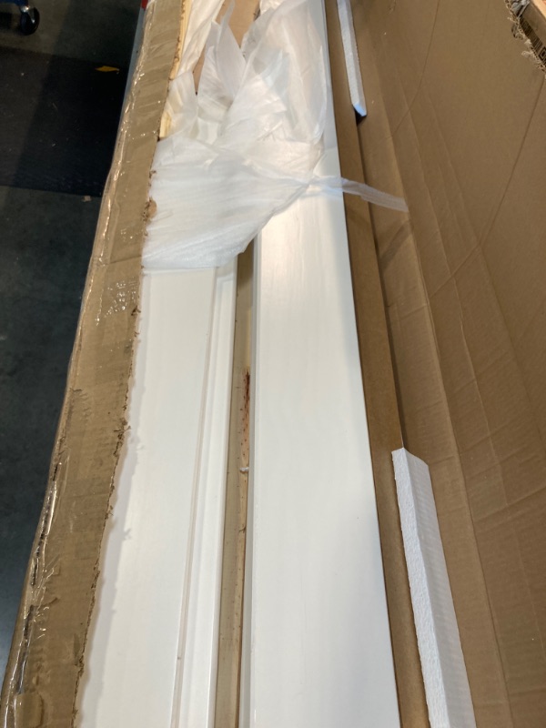 Photo 4 of ***USED******Only 1 box, not full set***BOX 1 OF 2******Natalie White Panel Wood Daybed with Trundle, Twin Size Day Bed with Pullout Trundle & Wooden Slats Support, Space Saving Twin Daybed, No Box Spring Needed, Trundle Bed, White White Twin Natalie