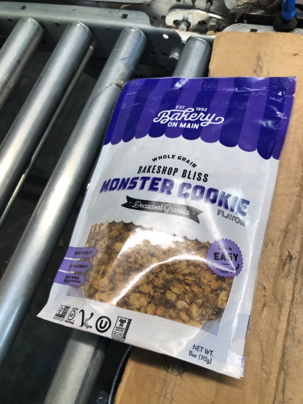 Photo 2 of ****08/22/2024****
Bakery On Main Decadent Granola, Monster Cookie – Whole Grain Bakeshop Bliss, Gluten-Free, Vegan, Non-GMO, 11oz Monster Cookie 11 Ounce (Pack of 1)