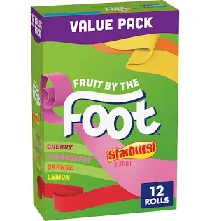 Photo 1 of ****EXP: 29/MAY/25
Betty Crocker Fruit by the Foot Fruit Flavored Snacks, Starburst, Variety Pack, 12 ct (Packaging May Vary) (Pack of 1) Fruit 12 Count (Pack of 1)