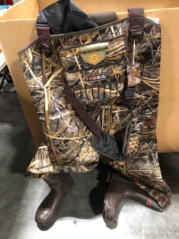 Photo 3 of ***AS IS / NO RETURNS -  FINAL SALE**
HISEA Chest Waders Neoprene Duck Hunting Waders for Men with 600G Insulated Boot Waterproof Camo Bootfoot Fishing Waders size 10/43.