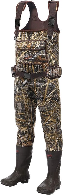 Photo 1 of ***AS IS / NO RETURNS -  FINAL SALE**
HISEA Chest Waders Neoprene Duck Hunting Waders for Men with 600G Insulated Boot Waterproof Camo Bootfoot Fishing Waders size 10/43.