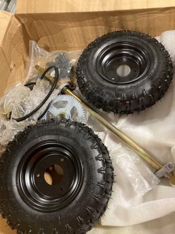 Photo 1 of 29" Rear Axle Assembly Complete Wheel Hub Kit for Go Kart Quad Trike Drift Bikes go kart wheels go kart rear axle kit