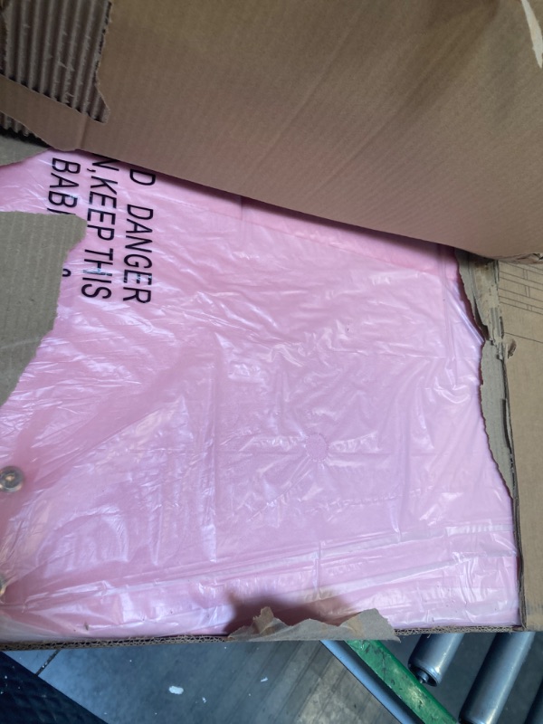 Photo 1 of ****USED** UNIZONE Twin Bed Frame with Button Tufted Headboard, Velvet Upholstered Platform Bed Frame, Mattress Foundation with Wooden Slat Support, Noise Free, No Box Spring Needed, Easy Assembly, Pink Pink Velvet Twin