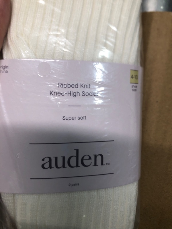 Photo 1 of 4 counts***Women's Ultra Soft Everyday Rib-Knit 2pk Knee High Socks - Auden™ 4-10