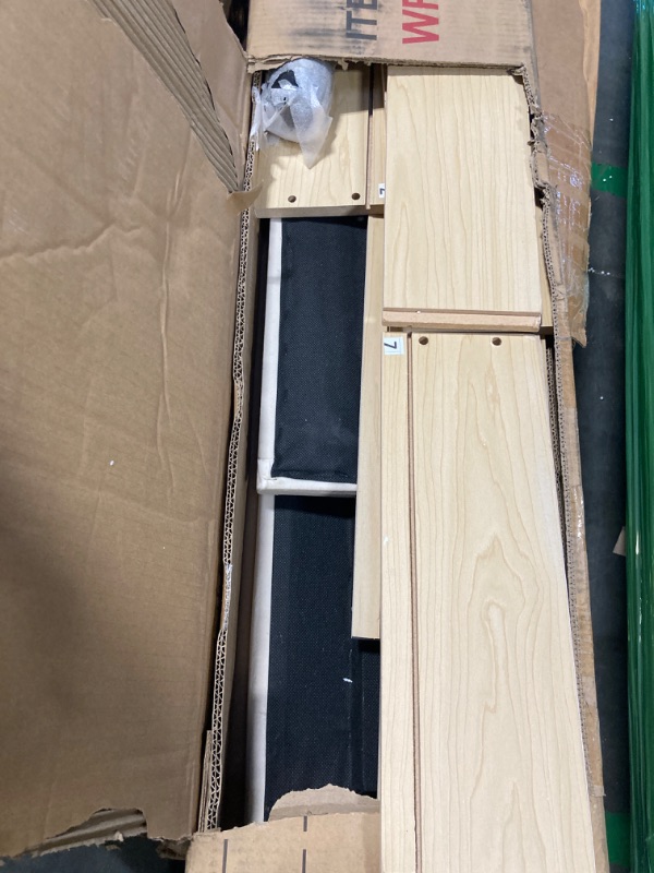 Photo 1 of  Twin Upholstered Platform Bed Frame, Beige, 2 Drawers Storage, Wooden Material, No Box Spring Needed