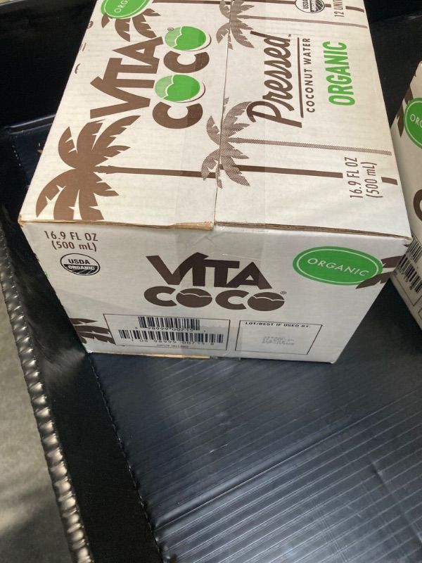 Photo 1 of ***FACTORY SEALED***
Vita Coco Organic Coconut Water, Pressed, More "Coconutty" Flavor, Natural Electrolytes, Vital Nutrients, 16.9 Fl Oz (Pack of 12)