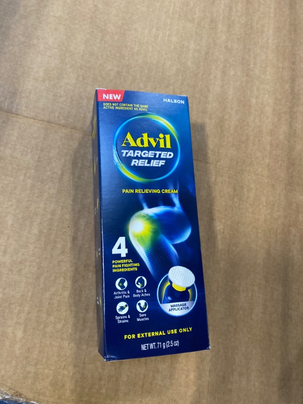 Photo 2 of Advil Targeted Relief Pain Relieving Cream with Massage Applicator, Up to 8 Hours of Powerful Relief of Minor Arthritis Pain, Joint Pain, Lower Back Pain and Muscle Pain, 2.5 oz