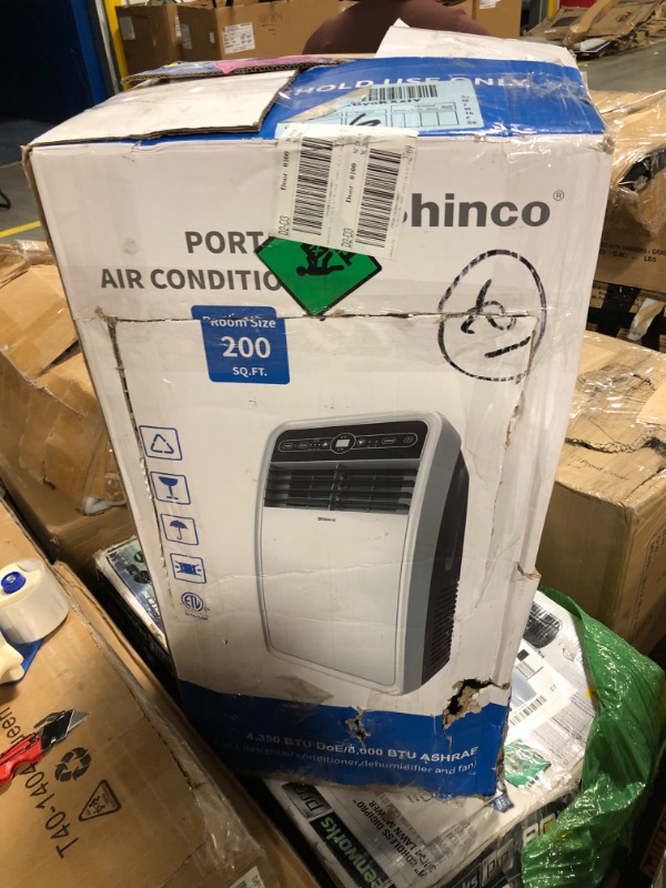 Photo 3 of ****USED** Shinco 4350BTU SACC(8000BTU ASHRAE) 3 in 1 Portable Air Conditioner, Air Cooler with Remote Control / Window Kit