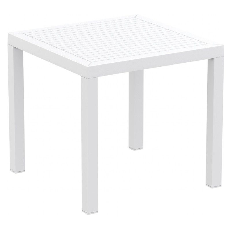 Photo 1 of Ares Resin Outdoor Dining Table 38 inch Square White