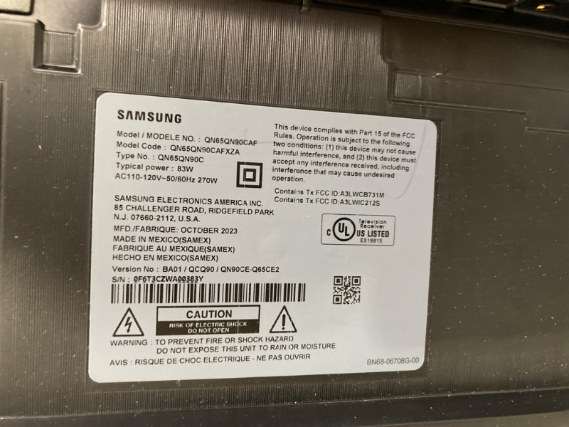 Photo 8 of *** SALE FOR PARTS / NO RETURNS -The item does not work * SAMSUNG 65-Inch Class QLED 4K Q60C Series Quantum HDR, Dual LED, Object Tracking Sound Lite, Q-Symphony, Motion Xcelerator, Gaming Hub, Smart TV with Alexa Built-in (QN65Q60C, 2023 Model),Titan Gra