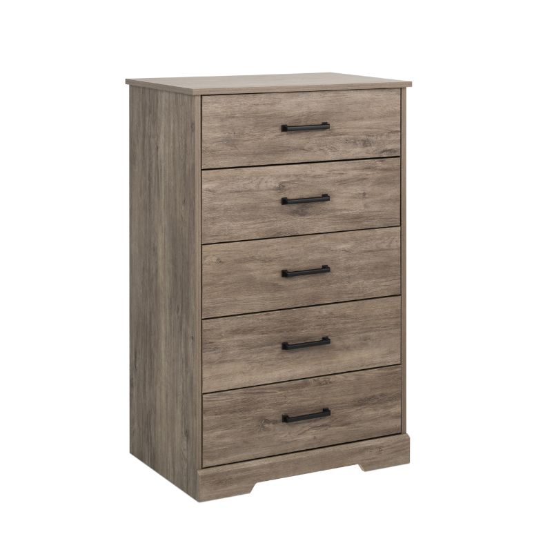 Photo 1 of 5-Drawer Dresser, Weathered Oak with Antique Handles