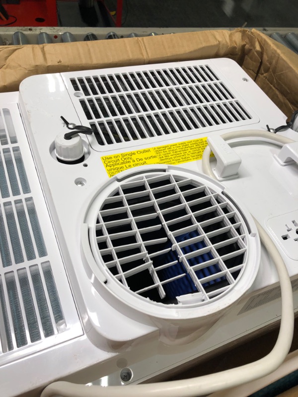 Photo 7 of ***AS IS/NO RETURNS-FINAL SALE*** AuxAC MF-10KC 10,000 BTU Portable Air Conditioner with Wheels, AC for Rooms up to 275 Sq.Ft, Dehumidifer, 3-Modes, Window Venting Kit, Auto Restart, Timer, White, Up to 300 Sq. Ft Up to 300 Sq. Ft. cool Only