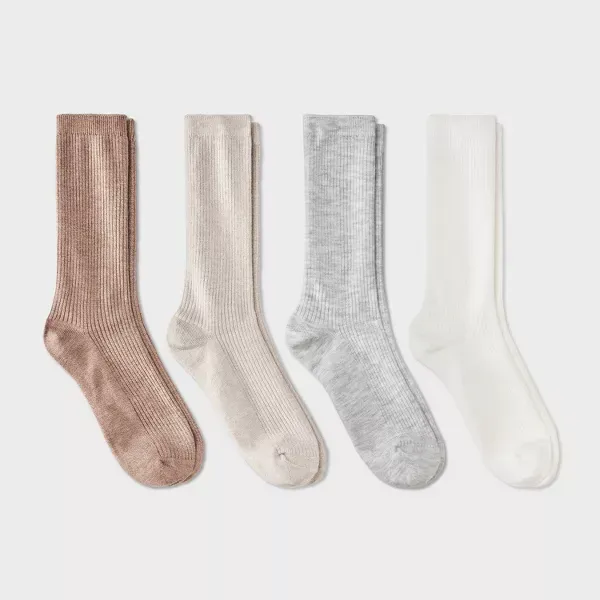 Photo 1 of  *** AS IS / FINAL SALE - NO RETURNS *** Women's Ultra Soft Everyday Rib-Knit  Crew Socks - Auden™ 4-10