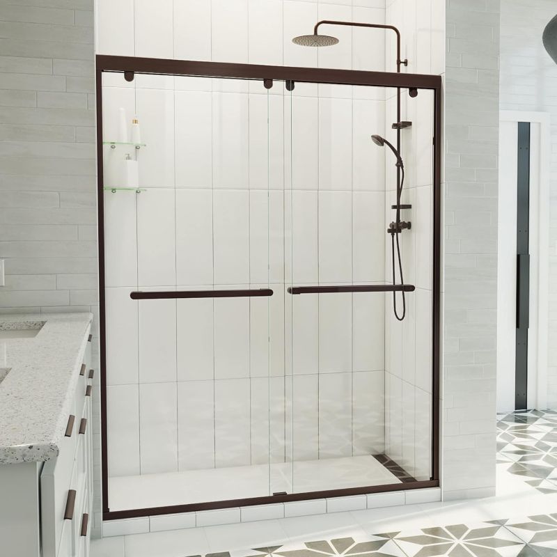 Photo 1 of ***USED** DreamLine Charisma-X 56-60 in. W x 76 in. H Frameless Bypass Sliding Shower Door