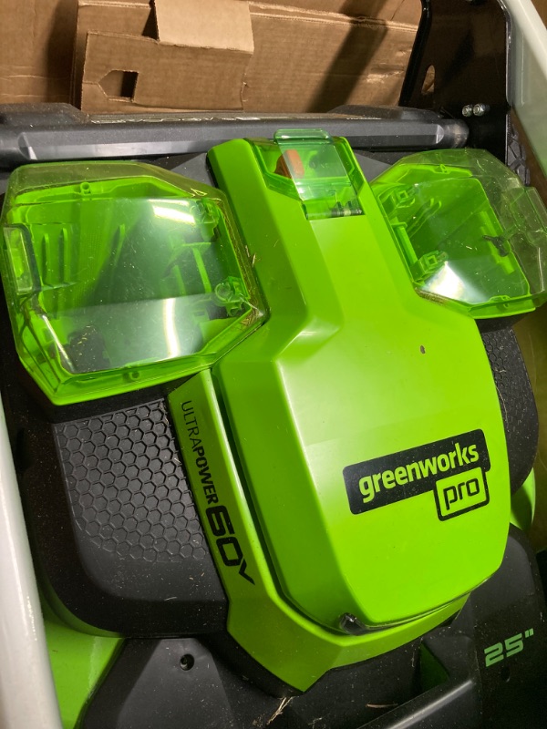 Photo 9 of ***ONLY ONE BATTERY*** Greenworks 60V 25” Cordless (Self-Propelled) Lawn Mower (LED Lights + Aluminum Handles)