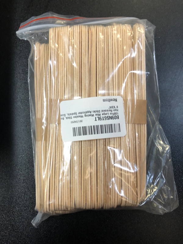 Photo 2 of 100Pcs Large Wax Waxing Wooden Stick, Body Hair Removal Sticks Applicator Spatula, Size 6"X3/4"