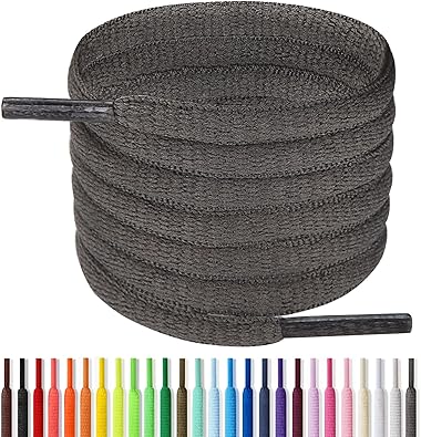 Photo 1 of 1/4" Oval Athletic Shoelaces 24"-72" in 22 Colors Half Round Shoe Laces
