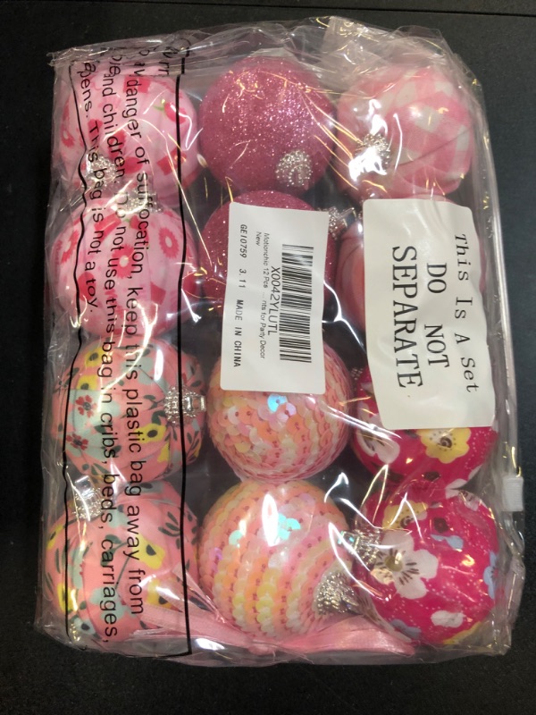 Photo 1 of 12 Pcs 2'' Mothers Day Tree Ornaments Mothers Day Decorations Bulk Spring Hanging Decorations Mom's Special Day Flower Ornaments for Tree Happy Mother's Day Ball Pendants for Party Decor 12 Mother