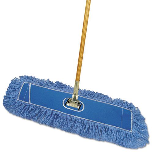 Photo 1 of Boardwalk Looped-End Dust Mop Kit 36 X 5 60 Metal/Wood Handle Blue/Natural
 