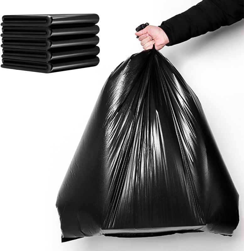 Photo 1 of EasyDaa Large Trash Bags, 13 Gallon Bathroom Garbage Bags, 50 Count [Extra Thick][Leak Proof] Rubbish Bags Small Wastebasket Bin Trash Can Liners for Kitchen Home Office Bedroom Bathroom,-Black
