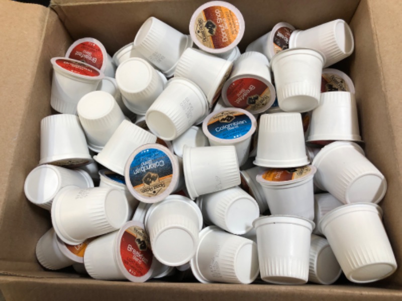 Photo 2 of Roast Ridge Single Serve Coffee Pods for Keurig K-Cup Brewers, Variety Pack, Light Roast, Medium Roast, Dark Roast, 100 Count (25 each: Breakfast Blend, Donut Shop, French Roast, Colombian) (BB 02/12/2026)