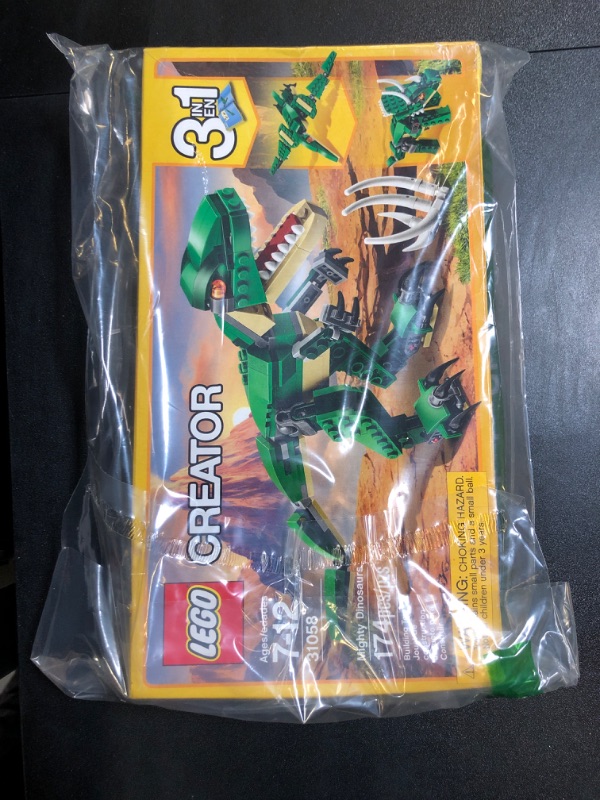 Photo 2 of LEGO Creator Mighty Dinosaurs Build It Yourself Dinosaur Set, Pterodactyl, Triceratops, T Rex Toy 31058