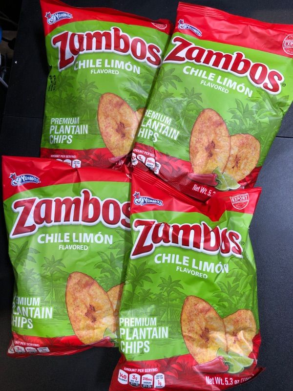 Photo 2 of Zambos Plantain Chips Chile Limon (Pack of 4) Chili Lemon 5.30 oz (Pack of 4) (BB 18JUN24)