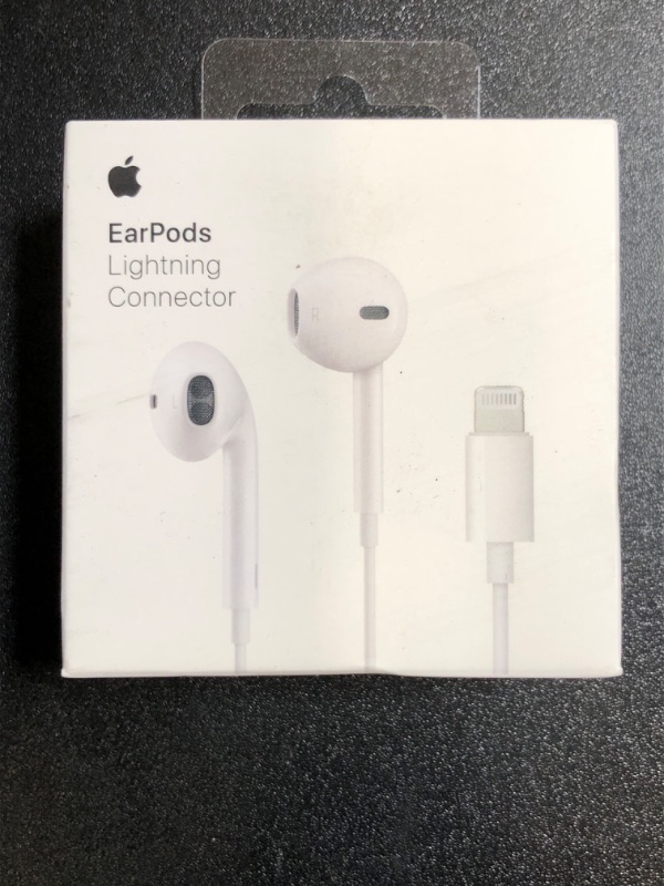 Photo 2 of Apple EarPods Headphones with Lightning Connector. Microphone with Built-in Remote to Control Music, Phone Calls, and Volume. Wired Earbuds for iPhone