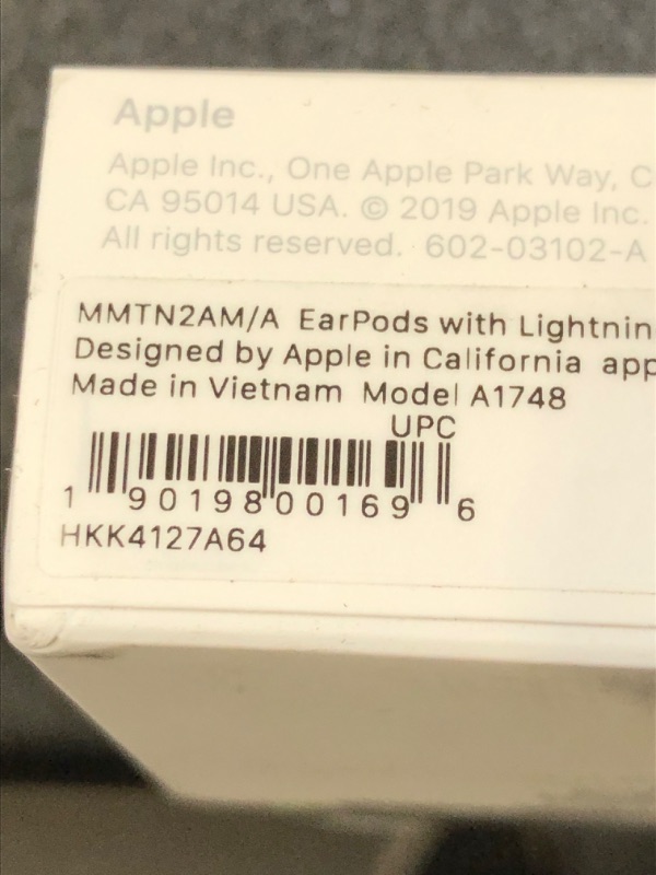 Photo 3 of Apple EarPods Headphones with Lightning Connector. Microphone with Built-in Remote to Control Music, Phone Calls, and Volume. Wired Earbuds for iPhone