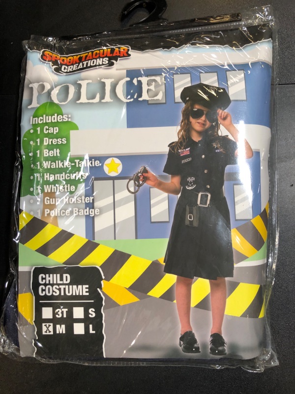 Photo 1 of Spooktacular Creations Girl Police Officer Costume Outfit Set for Halloween Dress Up Medium (8-10yr)