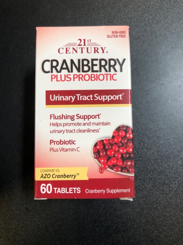 Photo 2 of 21st Century Cranberry Plus Probiotic Tablets, 60 Count 60 Count (Pack of 1) (EXP 02/27)