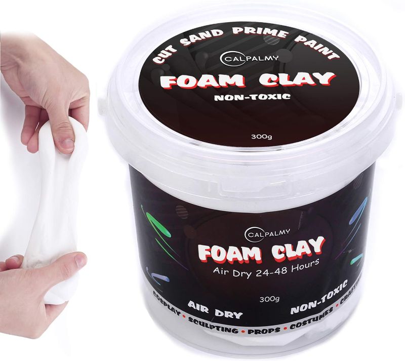 Photo 1 of Moldable Cosplay Foam Clay (White) – High Density and Hiqh Quality for Intricate Designs | Air Dries to Perfection for Cutting with a Knife or Rotary Tool, Sanding or Shaping
