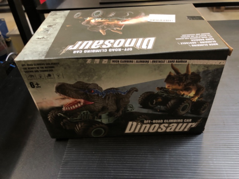 Photo 3 of Dolanus Dinosaur Remote Control Car Toy for Kids Age 3 4 5 6 7 8 Year Old, Dinosaur Monster Trucks for Boys Remote Control, Dino Toys for Kids 5-7, Dino Car, Dinosaur Toys for Kids 5-7 8-12 Tyrannosaurus