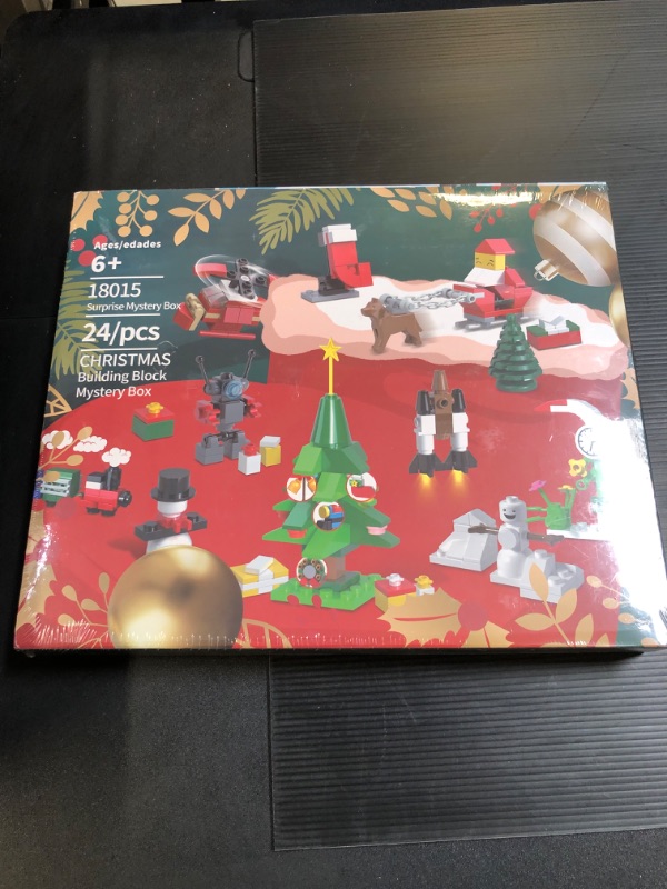 Photo 2 of BEFANS Christmas Advent Calendar Building Block Kit, Christmas Blind Box Includes City Play Mat, Best Christmas Theme Toys for Kids

