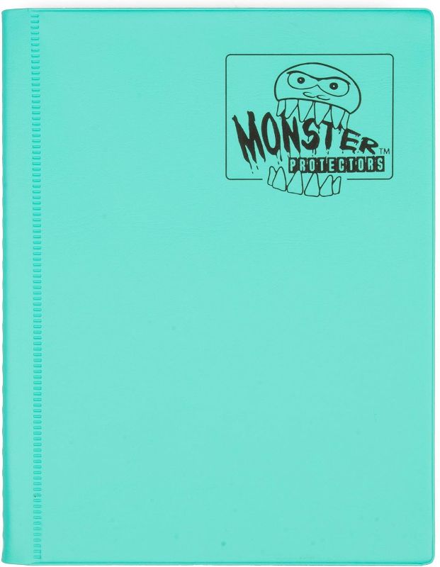 Photo 1 of Monster 4 Pocket Trading Card Album-20 Side Loading, Theft Deterrent, Pages for Extra Protection- Binder Holds 160 TCGs Compatible w/Yugioh, MTG, Magic The Gathering, Pokémon & Sport Cards-Matte Teal
