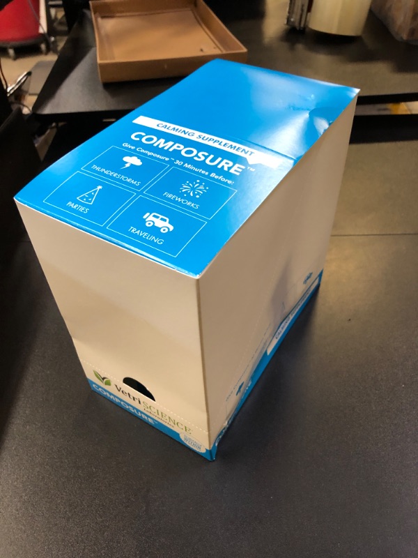 Photo 1 of VETRISCIENCE Composure Clinically Proven Calming Chews, Chicken, Six 15-Chew Packs Chicken 15 Chews (Pack of 6) (BB 03/24)