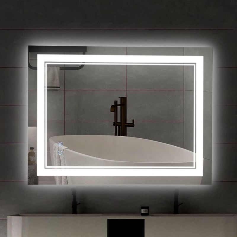 Photo 1 of CFYLO 24" x 32" LED Bathroom Mirror, Bathroom Mirror with Lights, LED Mirror for Bathroom, Lighted Bathroom Mirror, Anti-Fog Dimmable Adjustable Light Makeup Mirror
