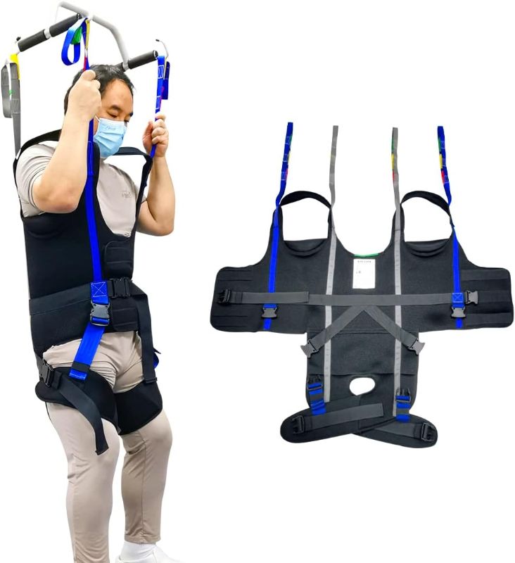 Photo 1 of Ehucon Patient Lift Walking Sling, Pelvic Padded 500lbs Safety Loading Weight,Medical Hoist Standing Aids for Ambulating Support Training (Small)
