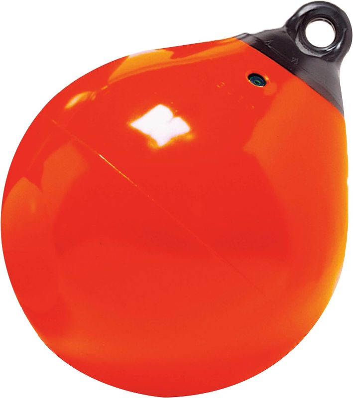 Photo 1 of Taylor Made Products 1157 Tuff End Inflatable Vinyl Boat Buoy Orange 18" Buoy + Garden Hose Thread