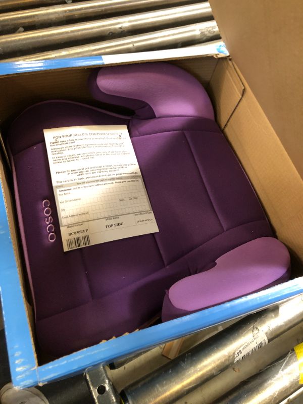 Photo 2 of Cosco Topside Booster Car Seat - Easy to Move, Lightweight Design (Grape), 1 Count (Pack of 1)