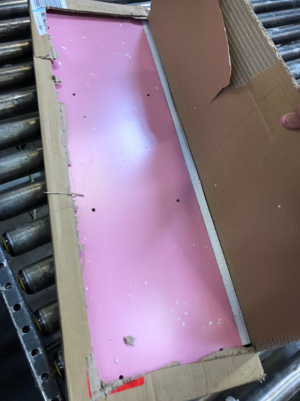 Photo 2 of Furinno 3-Tier Open Shelf Bookcase, White/Pink 11003WH/PI White/Pink 3-Tier Cube Shelf