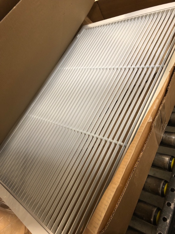 Photo 2 of 36" X 24" Aluminum Return Filter Grille - Easy Airflow - Linear Bar Grilles [Outer Dimensions: 37.75w X 25.75h] 36 X 24