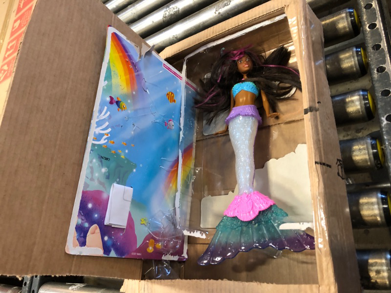 Photo 2 of Barbie Dreamtopia Doll, Mermaid Toy with Water-Activated Light-Up Tail, Purple-Streaked Hair & 4 Colorful Light Shows Modern Multicolor