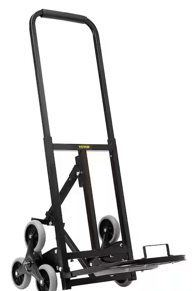 Photo 1 of Stair Climbing Cart 375 lbs. Foldable Hand Truck with Backup Wheels for Transport Goods in Warehouses, Shopping Mall

