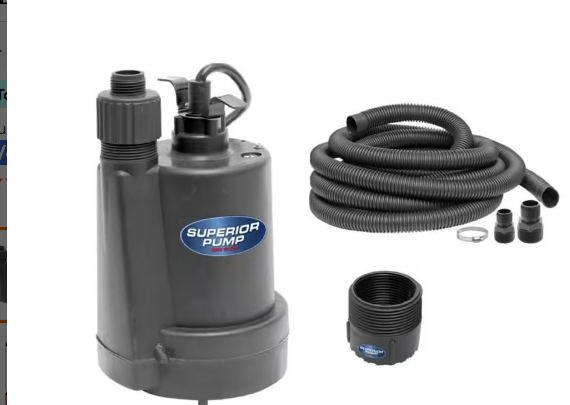 Photo 1 of 1/4 HP Submersible Thermoplastic Utility Pump Kit
