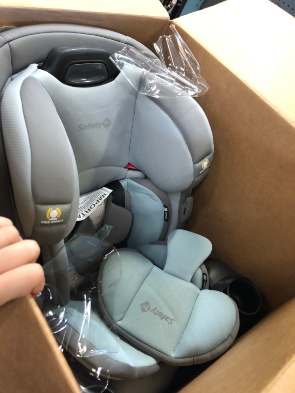 Photo 2 of Safety 1st Grow and Go Comfort Cool All-in-One Convertible Car Seat, Rear-facing 5-50 lbs, Forward-facing 22-65 lbs, and Belt-positioning booster 40-100 lbs , Niagara Mist Niagara Mist Comfort Cool