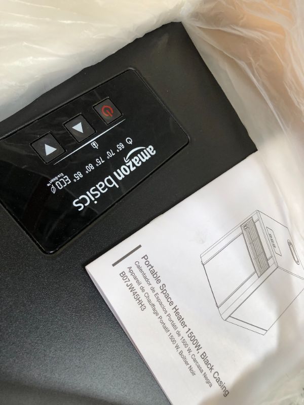 Photo 2 of Amazon Basics Portable Eco-Smart Space Heater - Black