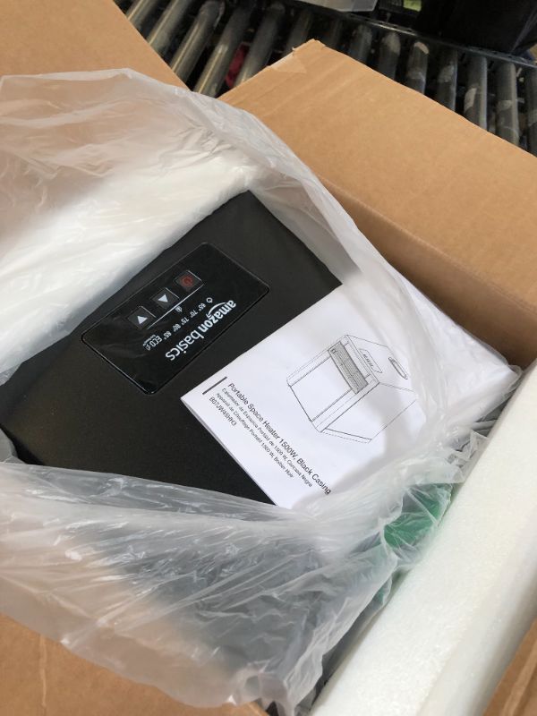 Photo 3 of Amazon Basics Portable Eco-Smart Space Heater - Black