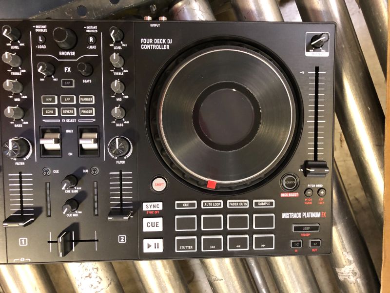 Photo 4 of Numark Mixtrack Platinum FX 4-Deck Serato DJ Controller with Jog Wheel Displays and FX Paddles

